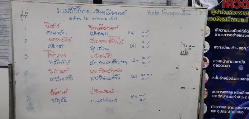 สรุปผลมวย ศึกมวยดีวิถีไทย ประจำวันอาทิตย์ที่ 16/1/2565