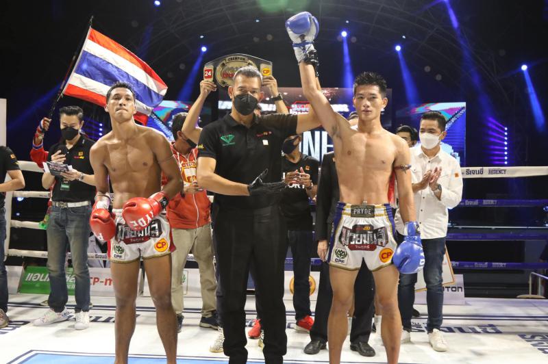และคู่สุดท้ายคู่ที่ 4  พิกัด 130 ปอนด์...คมปฏัก ไฟเตอร์มวยไทย ...แพ้คะแนน... สมิงเดช น.อนุวัฒน์ยิมส์