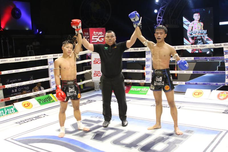คู่ที่ 2 พิกัด 110.5 ปอนด์ นำเจริญ บุญลานนามวยไทย ...เสมอ... เจมส์ศักดิ์ ทีเด็ด99