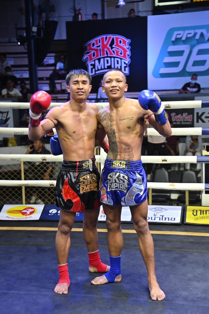 คู่ที่ 3 พิกัด 118 ปอนด์ เพชรพฤหัส ศิษย์นายกทวีปตะพง ...เสมอ... จอมโหด ศิษย์เจ๊กานต์