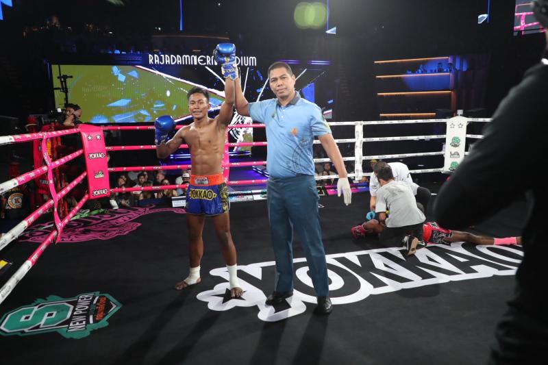 คู่ที่ 2 พิกัด 116 ปอนด์ ฤทธิ์เสธตู่ แก้วสัมฤทธิ์ ...แพ้น็อกยก 3... เพชรธันวา อีเกิ้ลมวยไทย