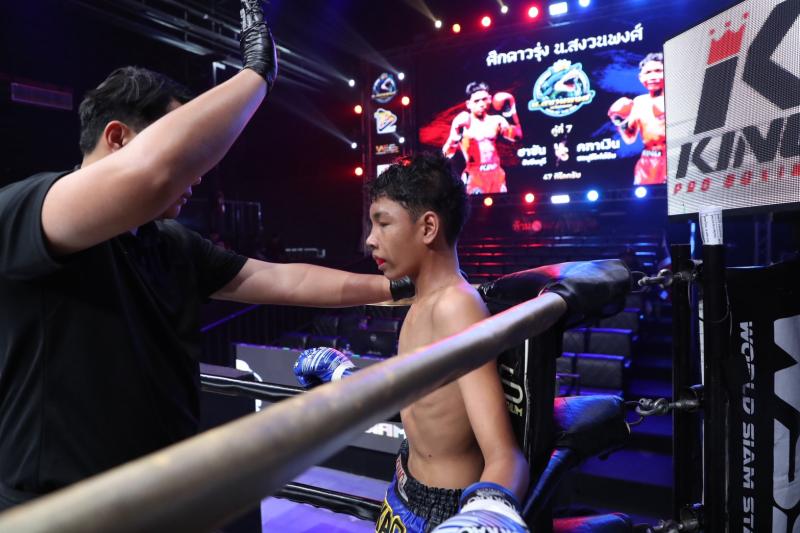 คู่ที่ 6 พิกัด 47 กก. ฮาซัน ชัชมีนบุรี ...ชนะน็อกยก 3... คฑาเงิน ชลบุรีไฟต์ยิม