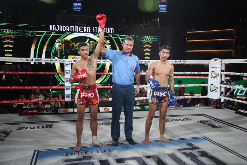 คู่ที่ 3 พิกัด 119 ปอนด์ เพลิงพยัคฆ์ พยัคฆ์ภูหลวง ...ชนะคะแนน... จอมพิชิต ศิษย์ ดร.ชาญชัย